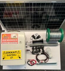 Domuz , Ayı Kovucu Elektrikli Çit Seti (24AH , SET-1) 500m Galvaniz Tel Seçeceğiniz İzolatör
