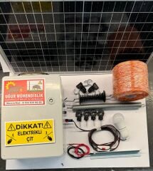 Domuz , Ayı Kovucu Elektrikli Çit Seti (24AH , SET-2) 500m Örgü Tel